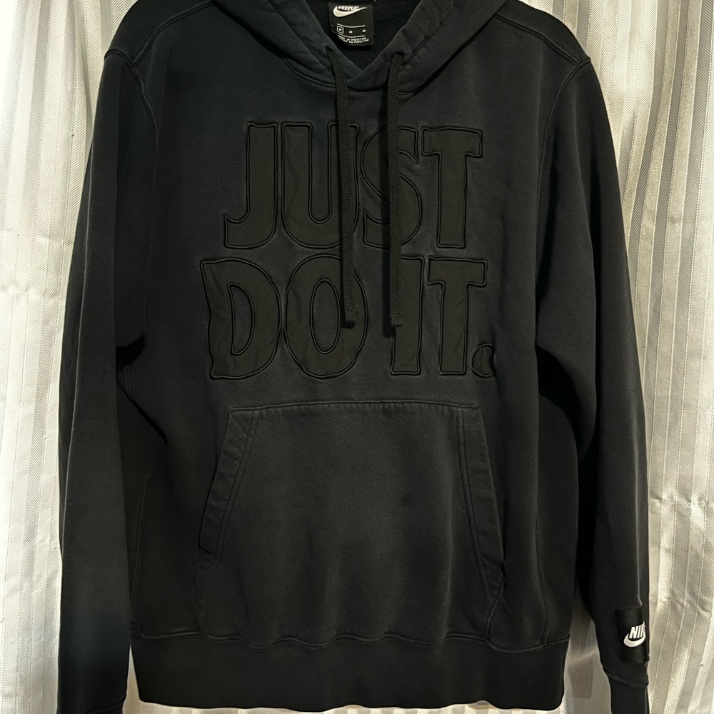 Nike Men's Charcoal Hoodie with 'Just Do It'